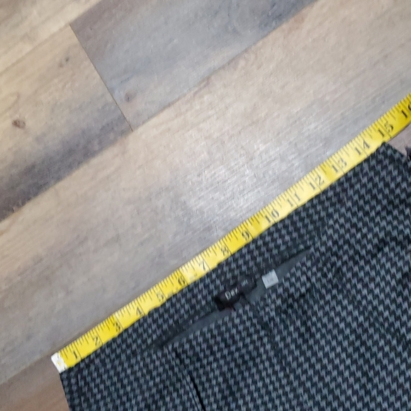 Dex nwt houndstooth black grey faux leather pull on pants charbon noir - Picture 7 of 9